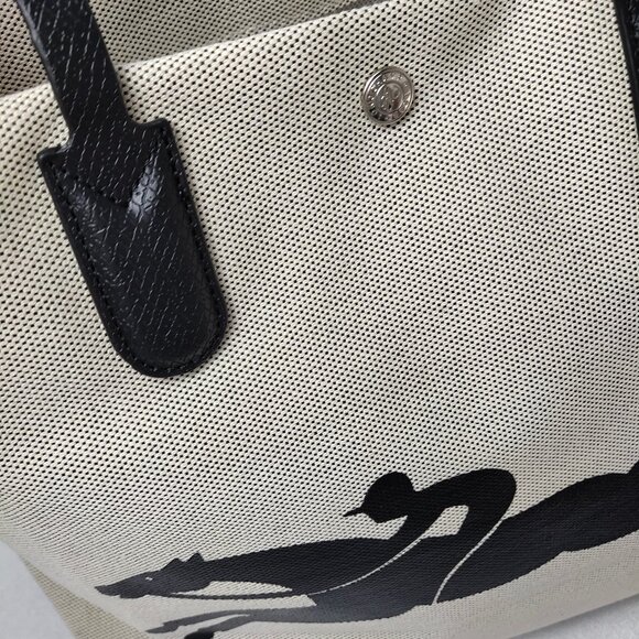 Longchamp Black and White Tote - Picture 5 of 9